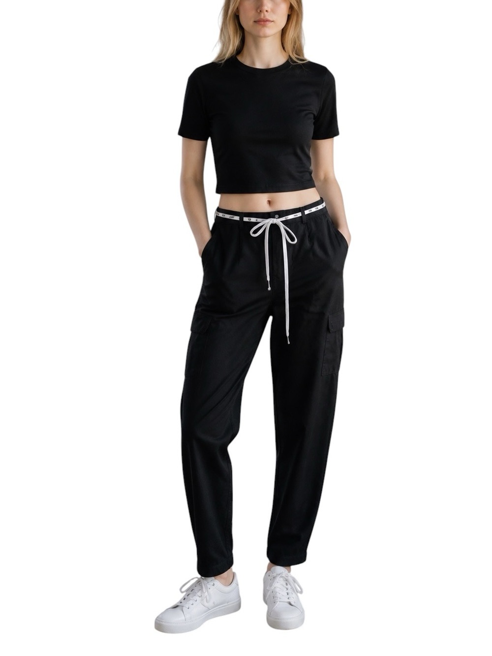 Vans Black Women's Lightweight Cargo Pants size L street wear